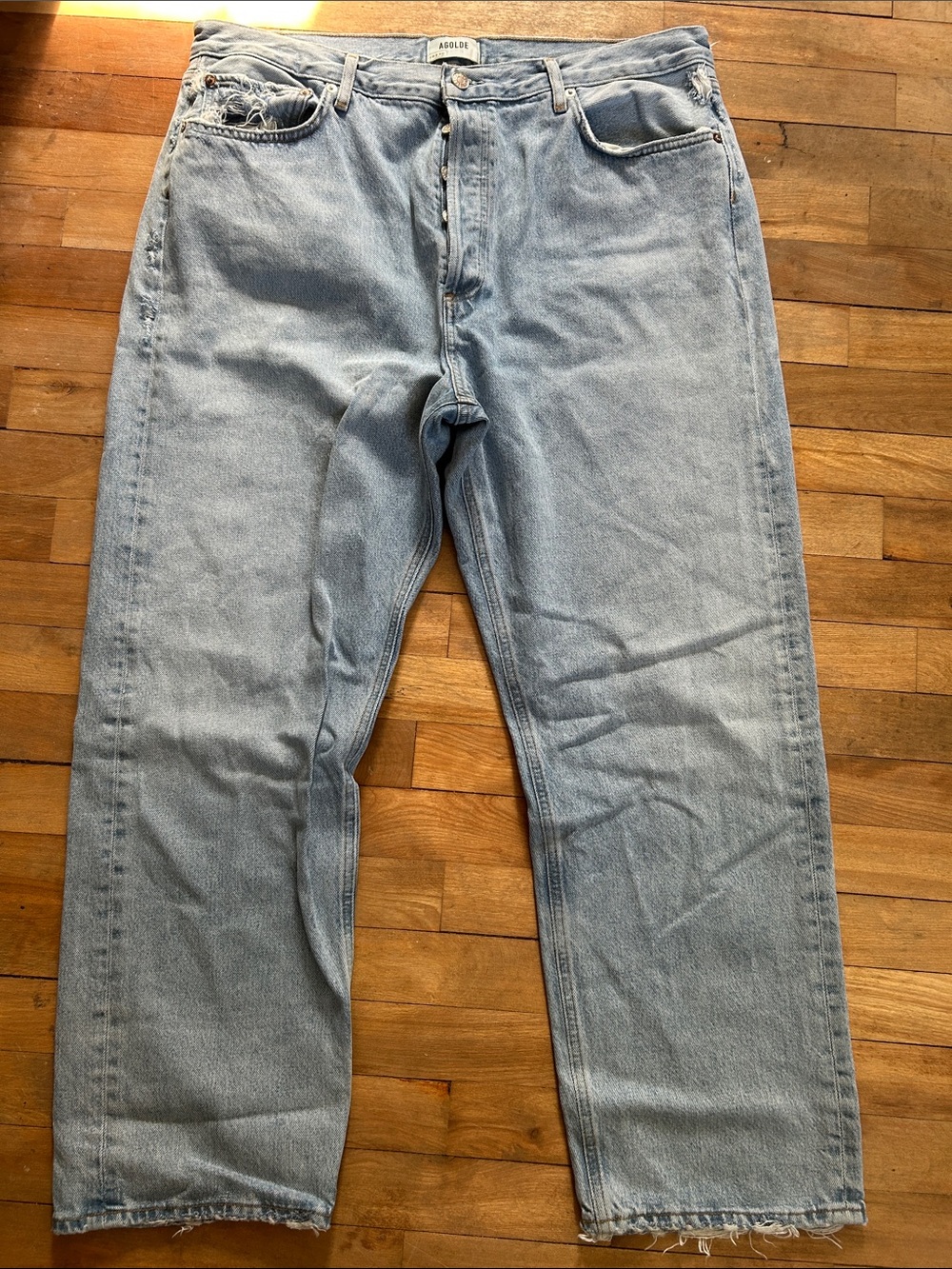 Agolde Light Wash Relaxed Jeans
